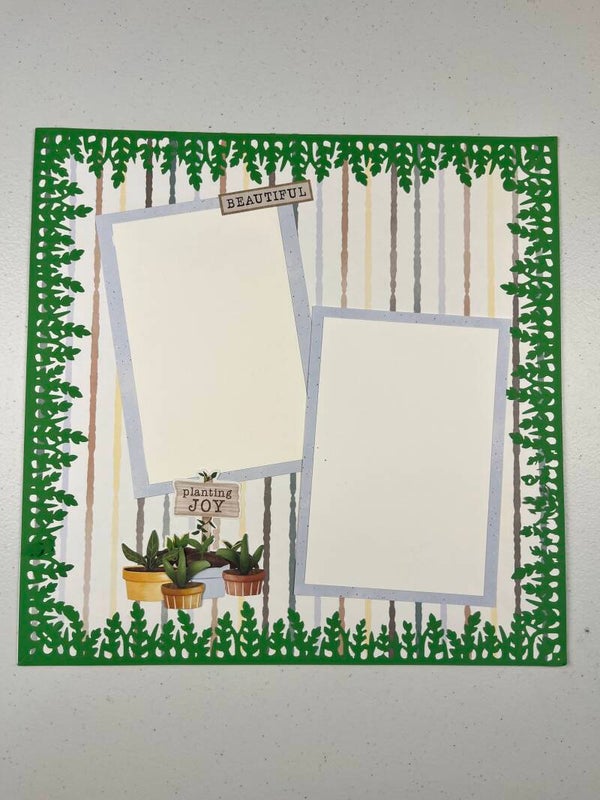 Spring Gardening Premade Scrapbook Layout