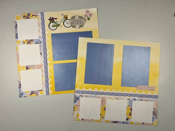 Spring Soiree Double Page Premade Scrapbook Layout