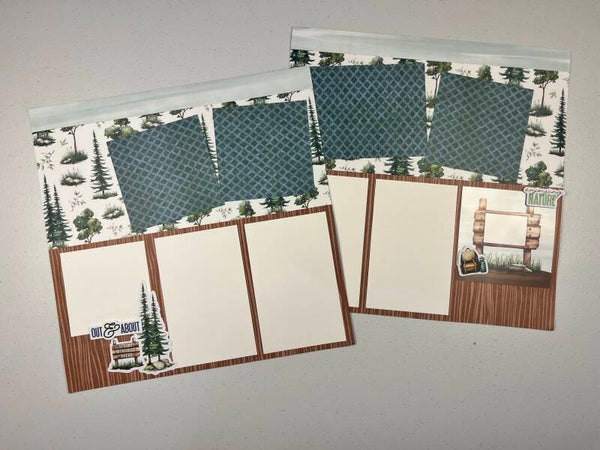 Getting Outside Double Page Premade Scrapbook Layout