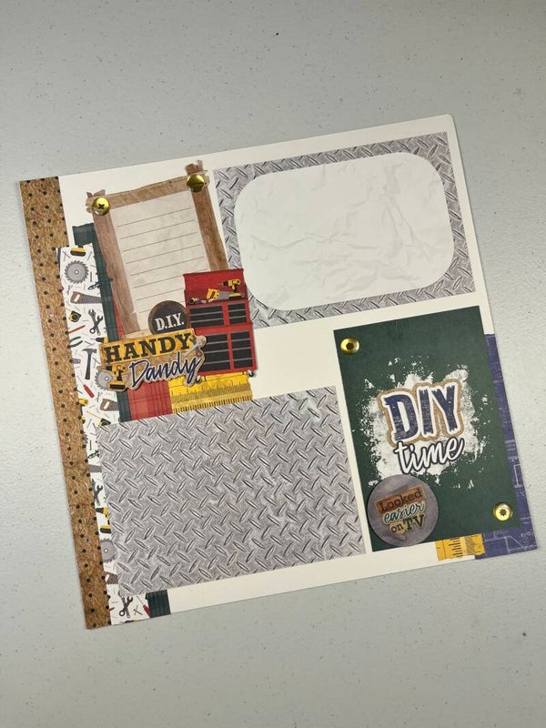 Riveting Premade Scrapbook Page