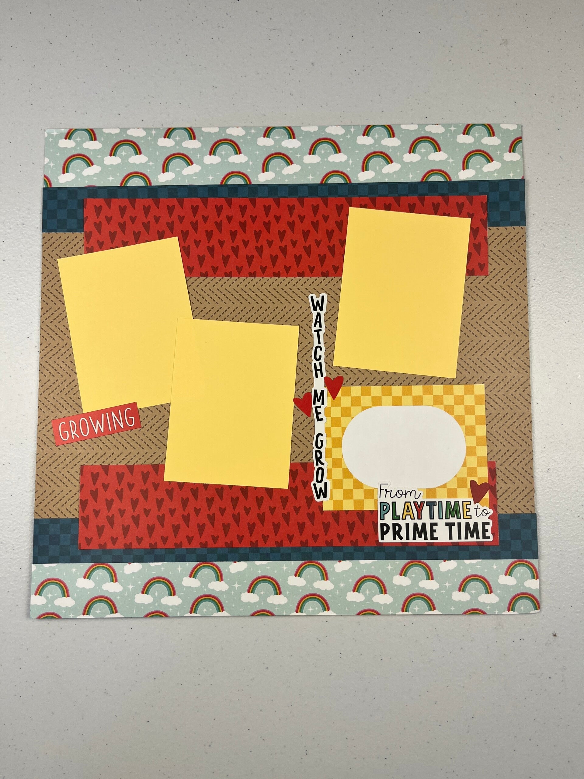 Growing Up Premade Scrapbook Layout