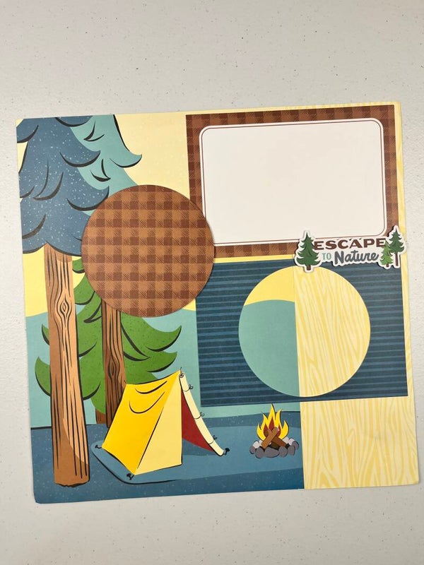 Escape to Nature premade Scrapbook Layout