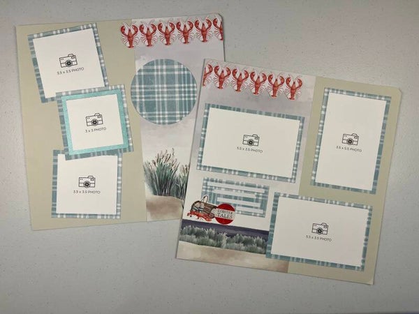 Coastal Shore Double Page Premade Scrapbook Layout