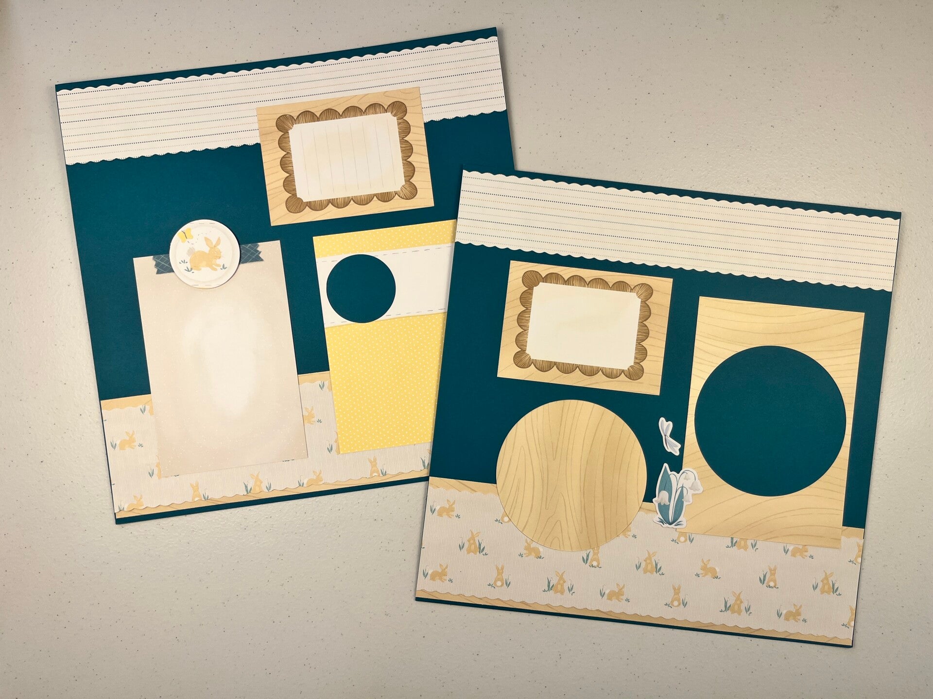 Welcome Baby Double Page Premade Scrapbook Layout