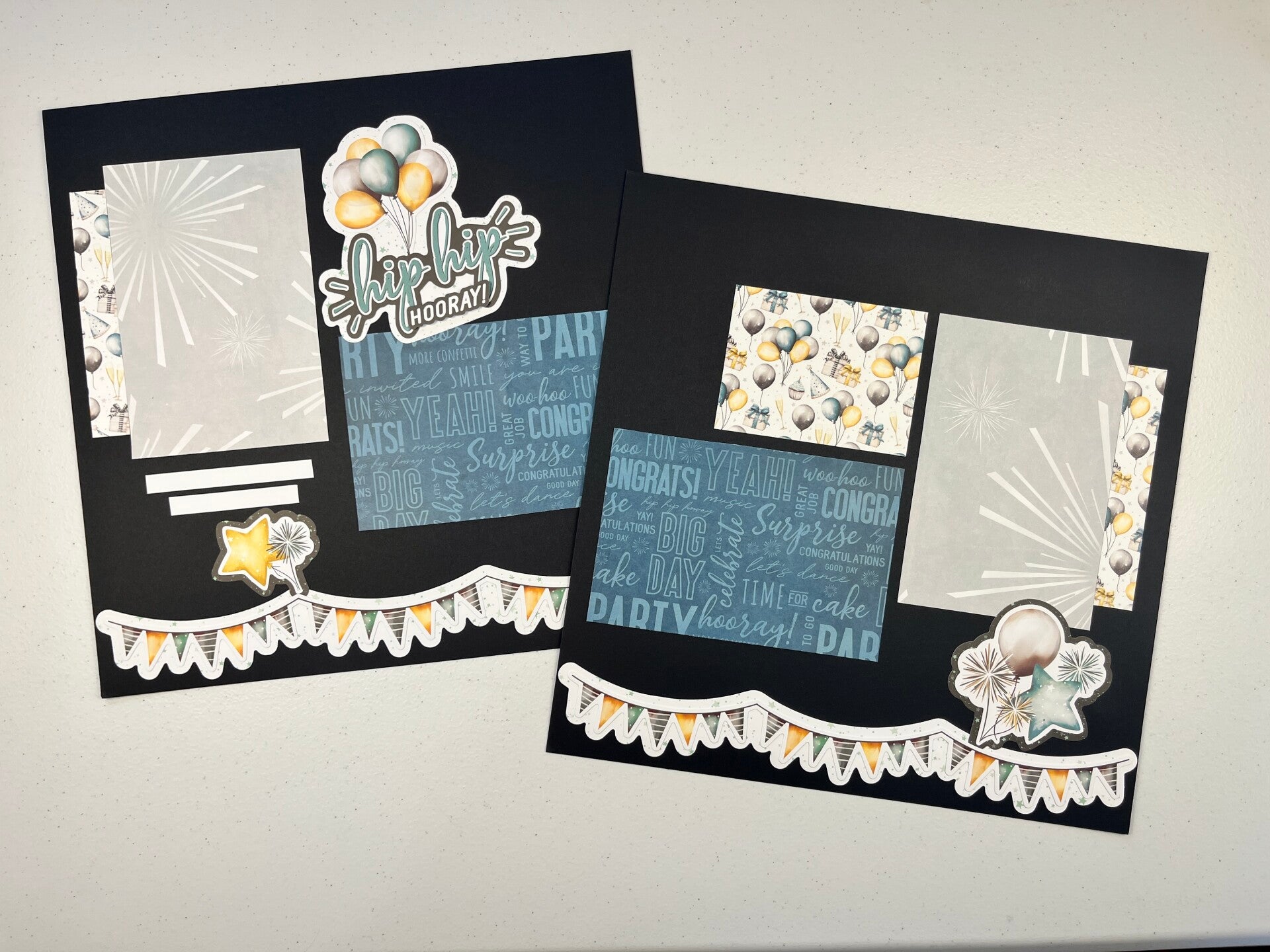 Celebrate Double Page Premade Scrapbook Layout