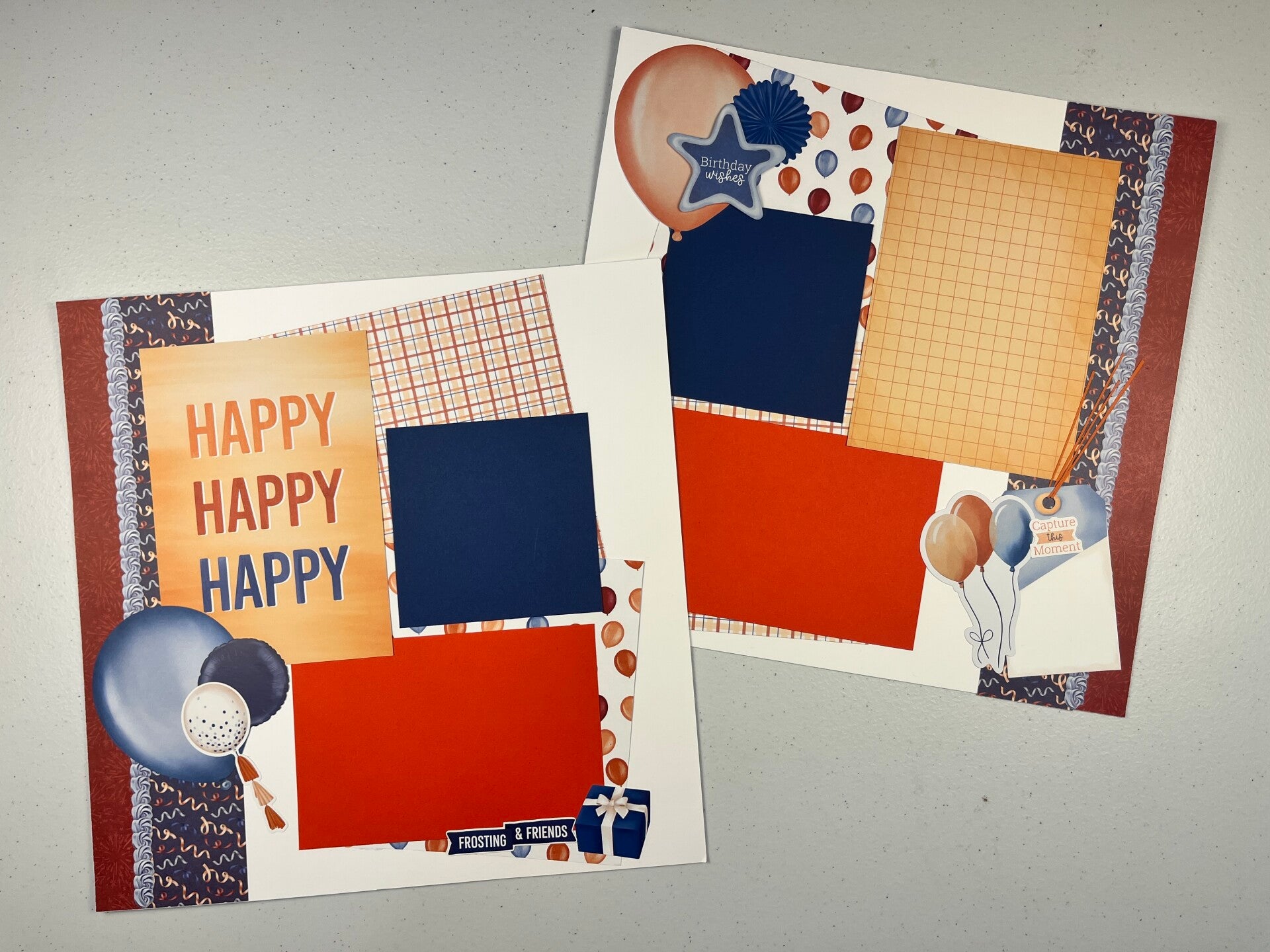 Birthday Jubilee Double Page premade Scrapbook Layout