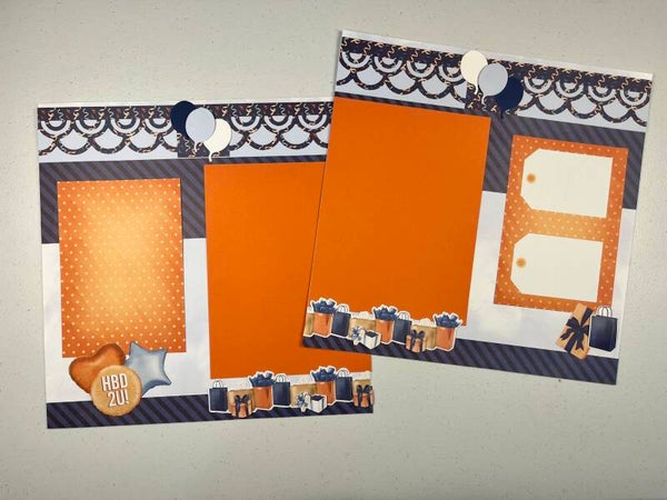 Birthday Jubilee Double Page premade Scrapbook Layout