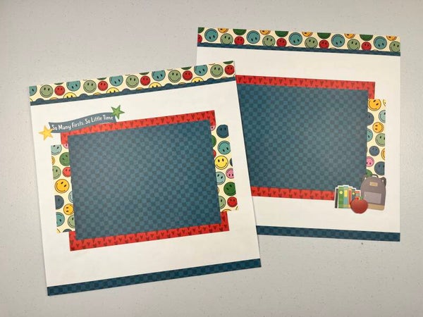 Growing Up Double Page Premade Scrapbook Layout