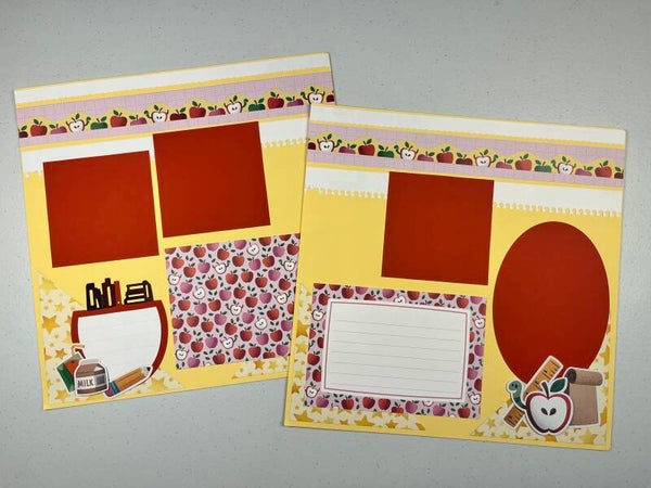 School Dayz Double Page Premade Scrapbook Layout