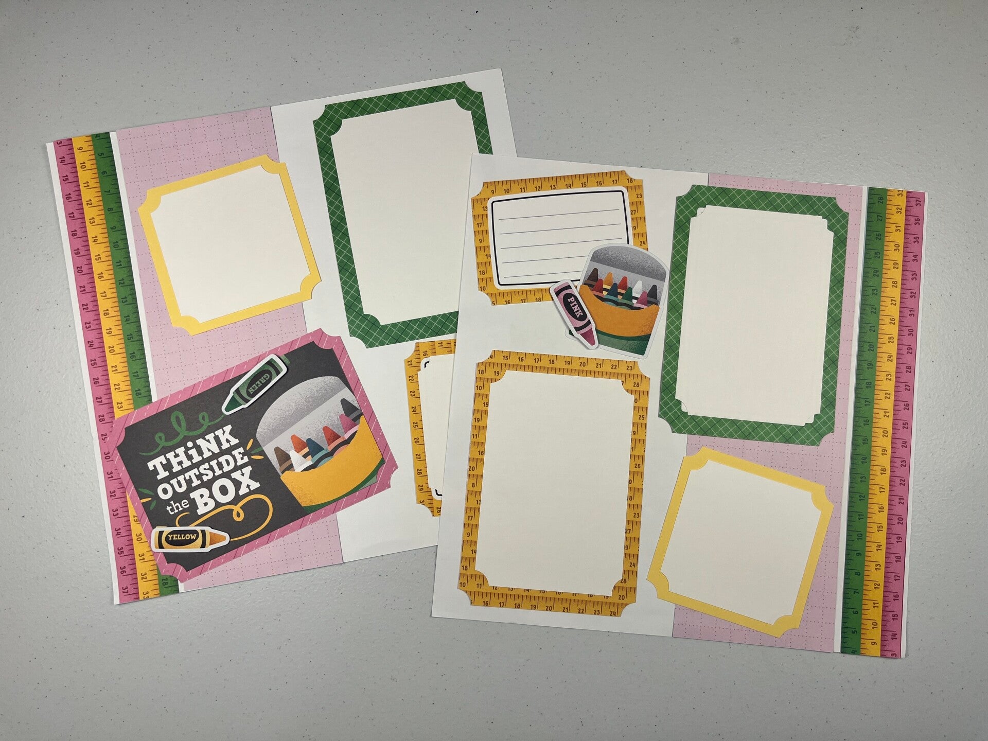 School Dayz Double Page Premade Scrapbook Layout