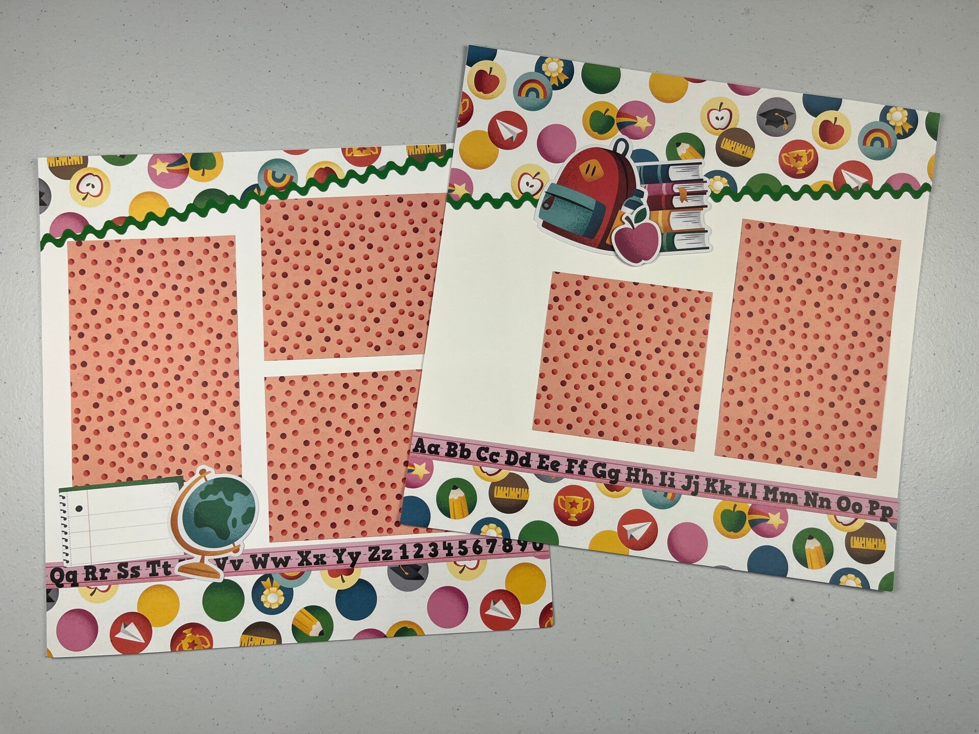 School Dayz Double Page Premade Scrapbook Layout