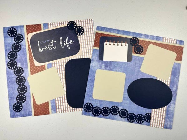 Noteworthy Double Page Premade Scrapbook Layout