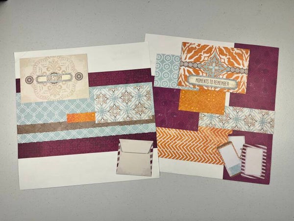 Vintage Chic Double Page Premade Scrapbook Layout