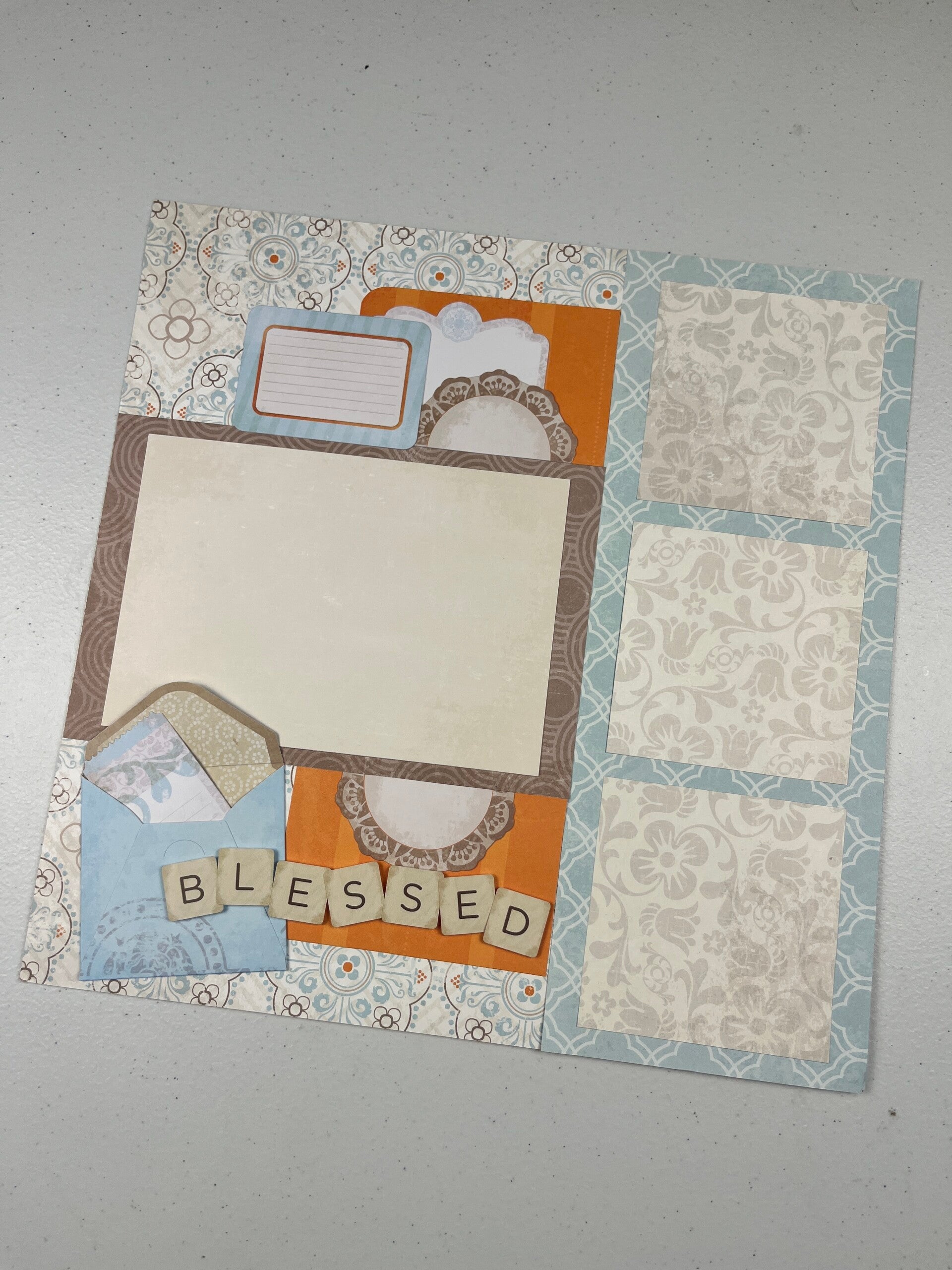 Vintage Chic Premade Scrapbook Layout