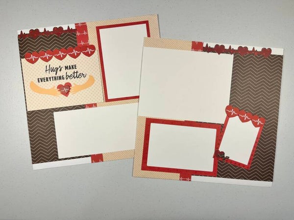 On the Mend Double Page Premade Scrapbook Layout