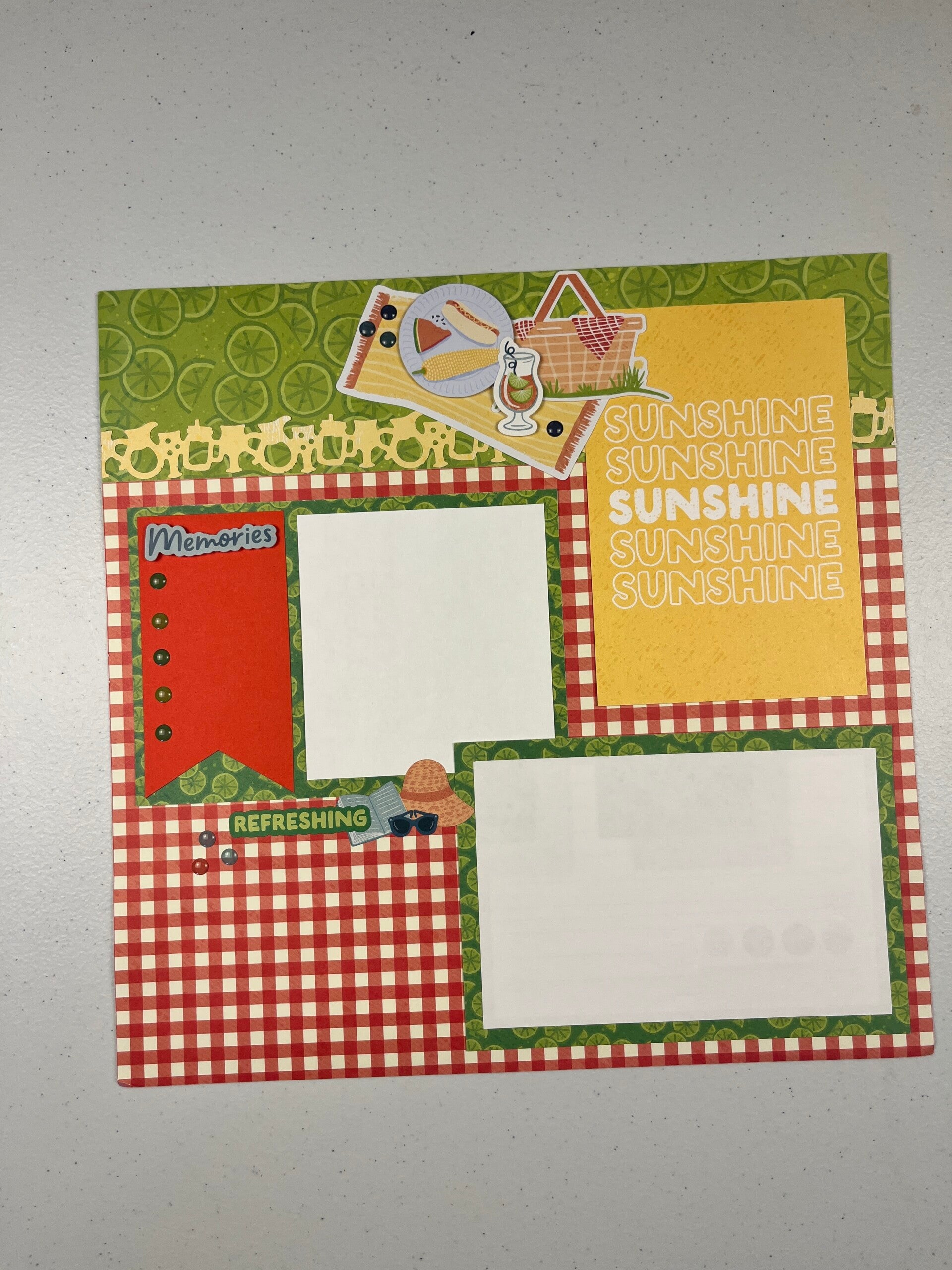 Summer Break Premade Scrapbook Layout