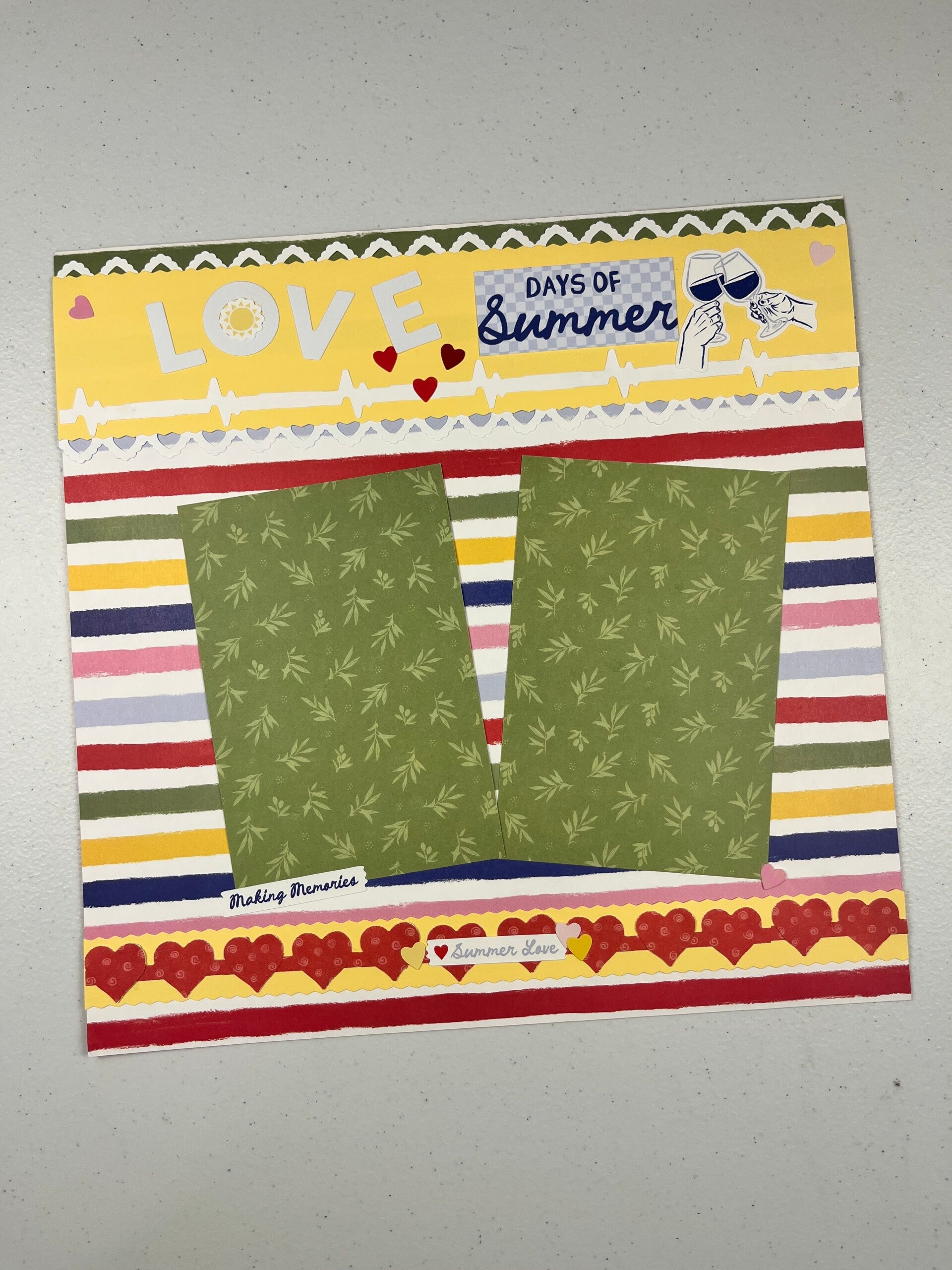 Relax into Summer Premade Scrapbook Layout