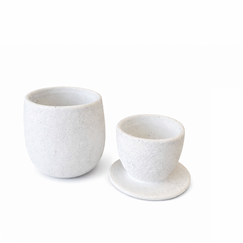 Paju pot James wit 10 cm 2-delig