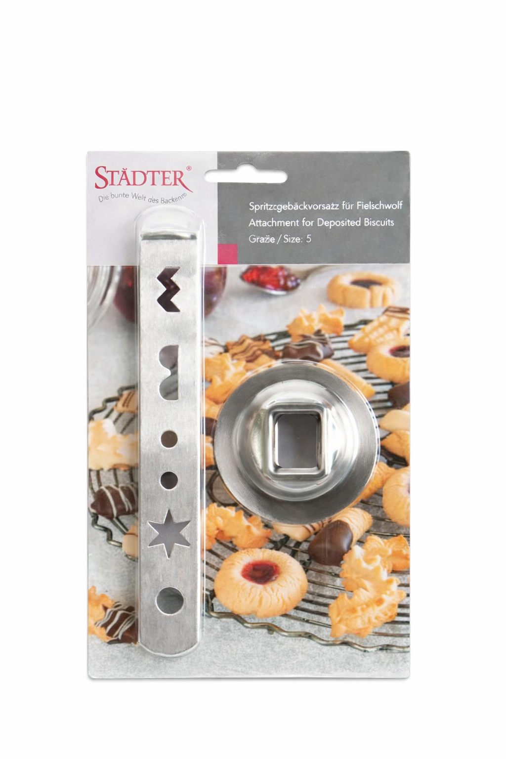Städter Spritzgebäckvorsatz für Fleischwolf Größe 5