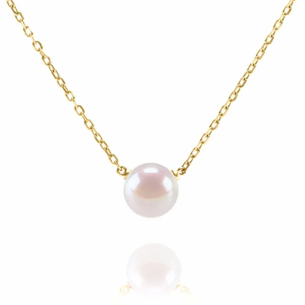 Elegante Edelstahl-Halskette mit 8 mm Imitationsperle – in Gold oder Silber, hypoallergen & wasserfest