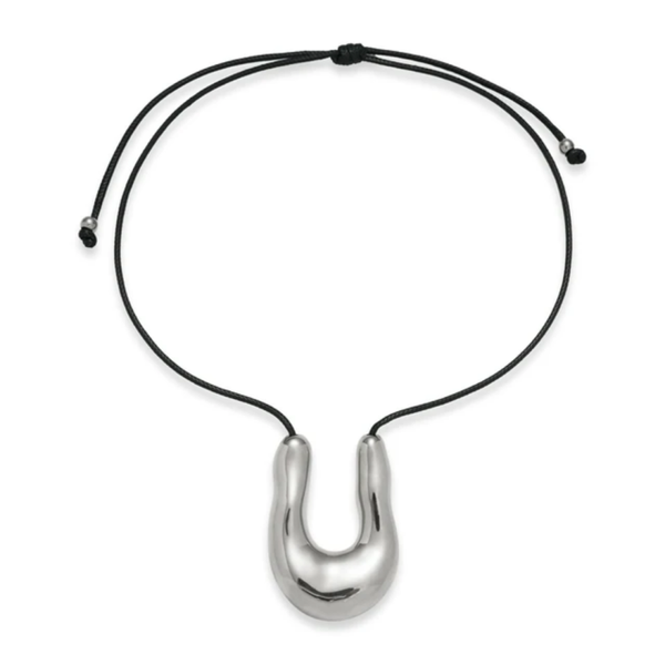 Titanstahl-Halskette mit Hufeisen-Anhänger – verstellbar 75 cm, wasserfest & hypoallergen