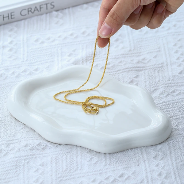 Resin Schmuckschale – Weiß | Elegante Ablageschale für Schmuck