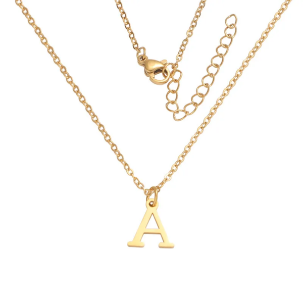 Initialen Halskette Edelstahl – Gold & Silber