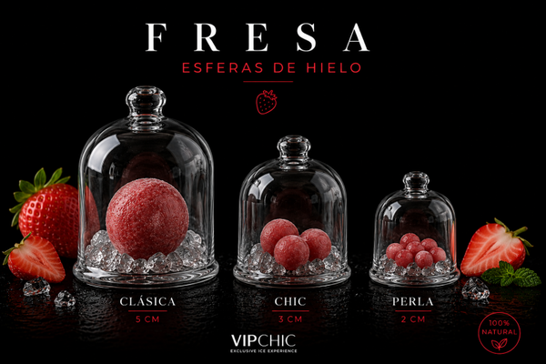 Esferas de fresa 100 % natural