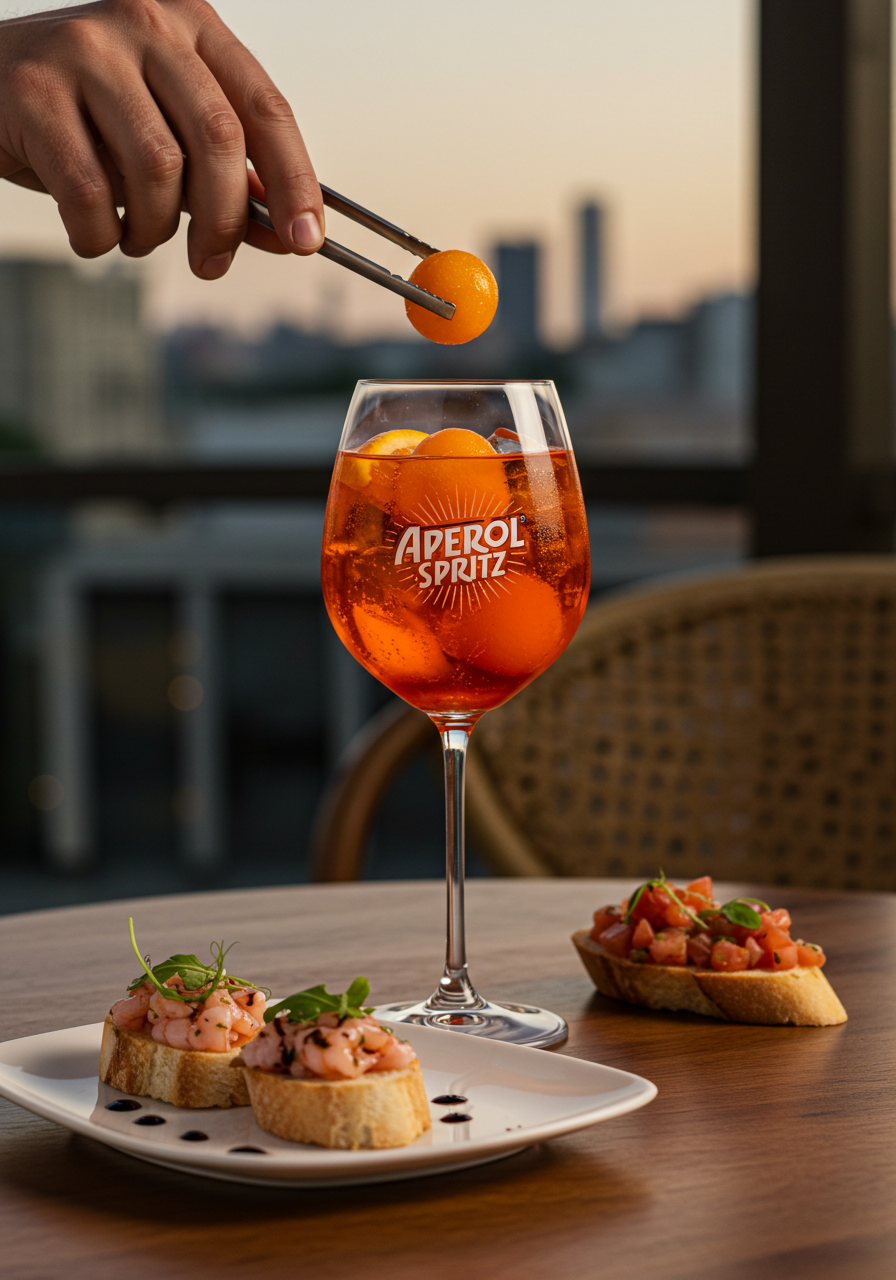 Esferas de hielo premium para aperol spritz