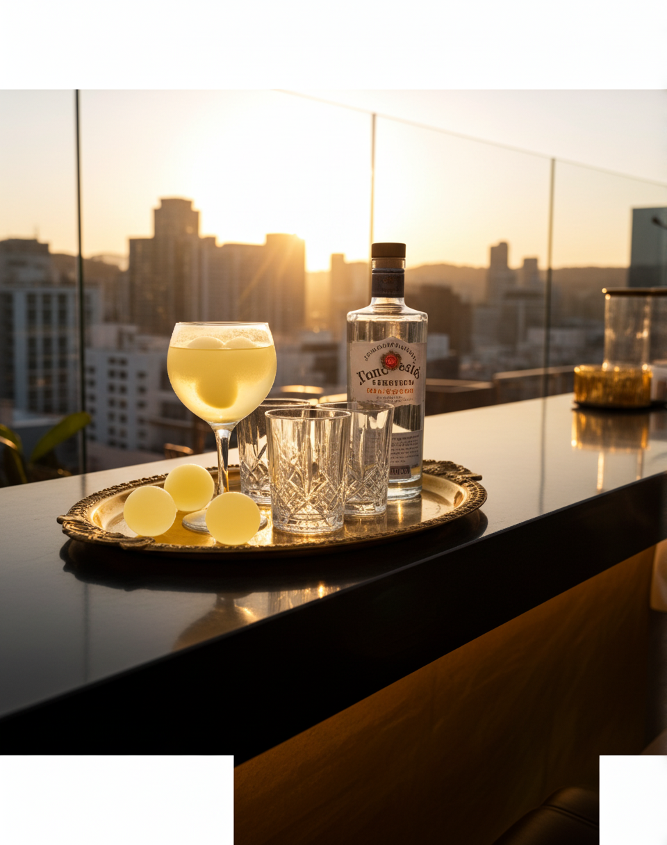 PREPARA UN VODKA DE LIMON CON ESFERAS DE LIMON