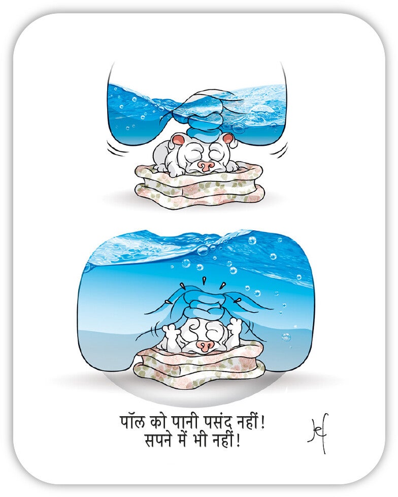 पॉल को पानी पसंद नहीं!