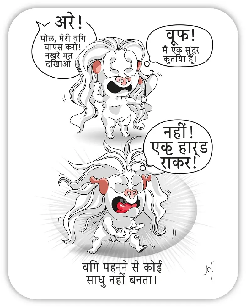 विग पहनने से कोई साधु नहीं बनता।