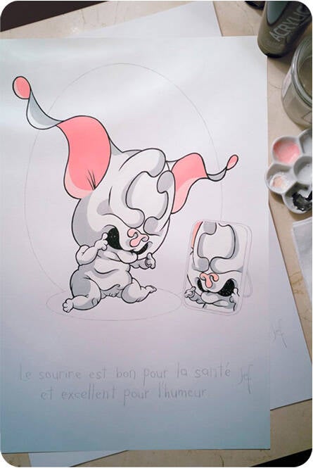 アクリル絵の具。