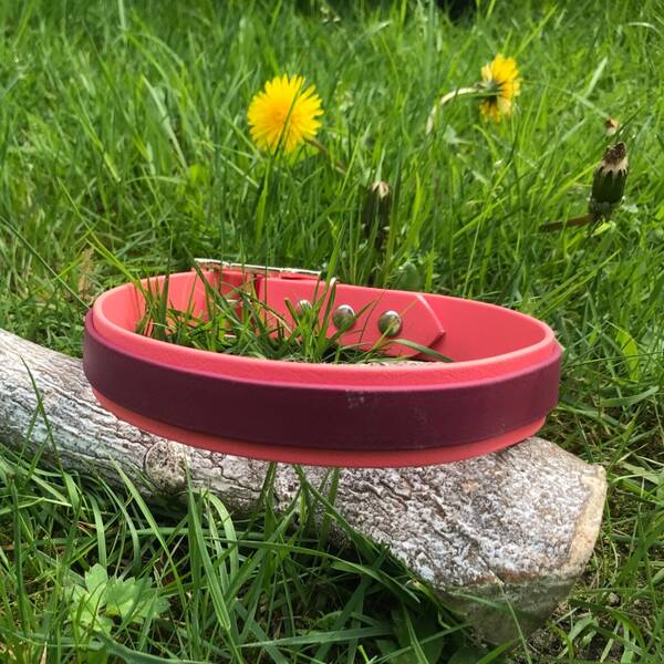 Halsband TwoTone van BioThane® 25mm