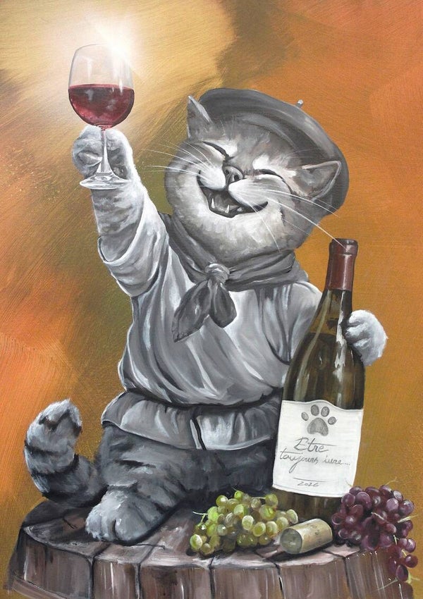 Chat " être toujours ivre "