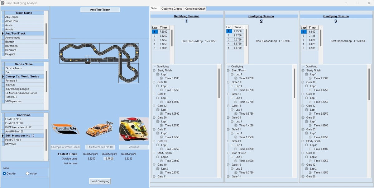 Screen Shots | Autonomous Race Management System for Carrera Digital Slots©