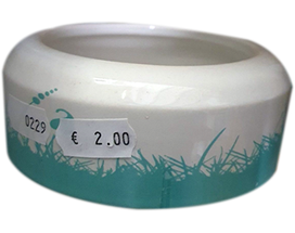 Voer- of drinkbak rond 20 cm €4,00