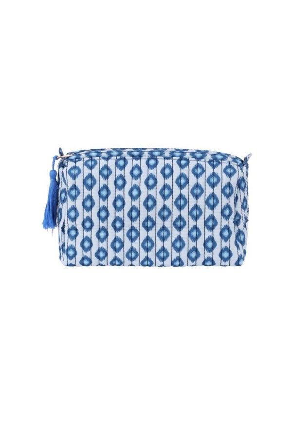 retro chique make-up tas blauw