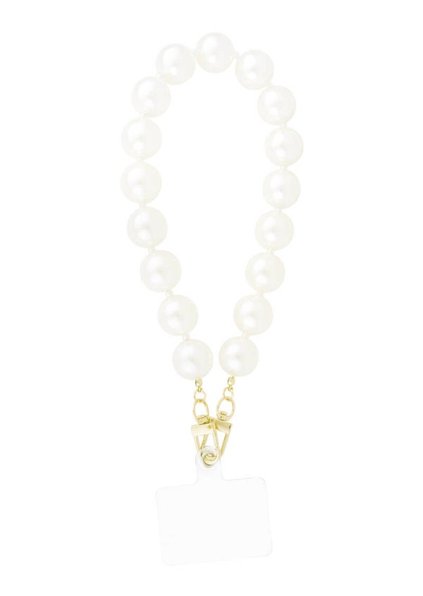 Telefoonkoord chic pearl - wit