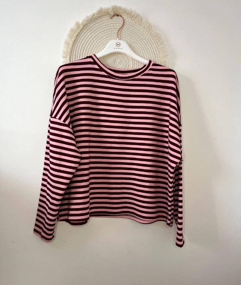 Longsleeve roze/bruin