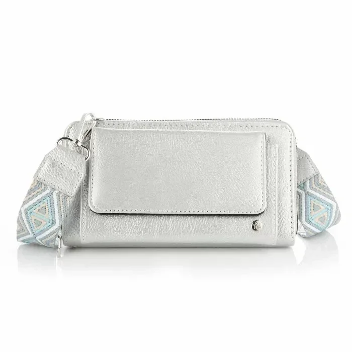 portemonnee met luxe band zilver