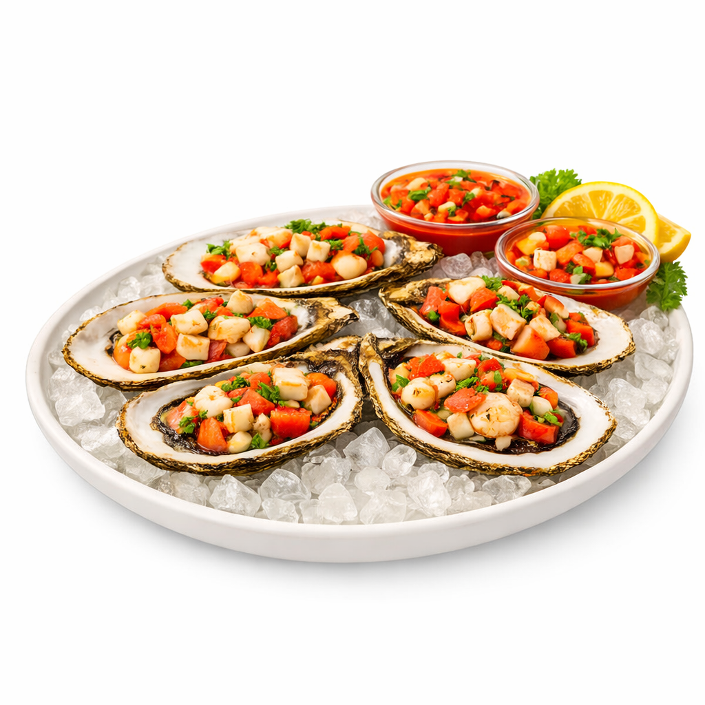 Oysters with hot sauce