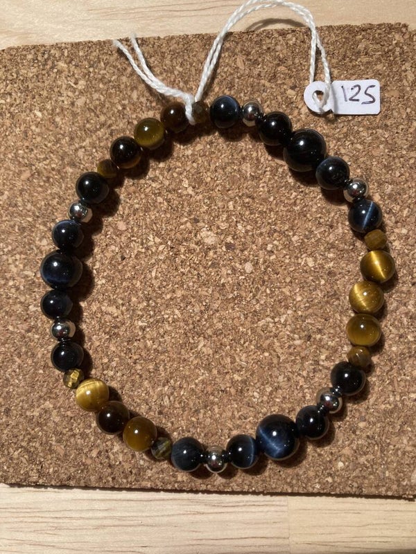 Bracelet 125 oeil de faucon - oeil de tigre