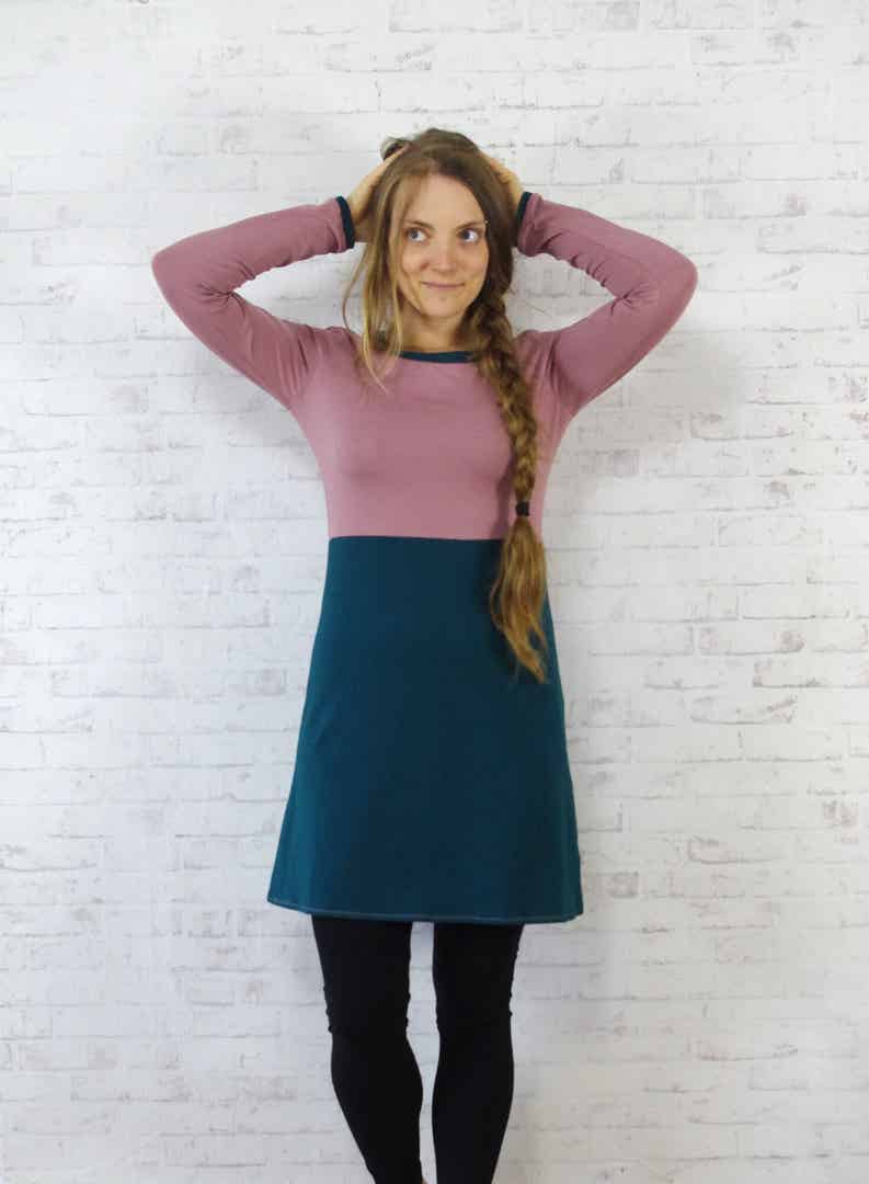 BIO Kleid - rose - petrol