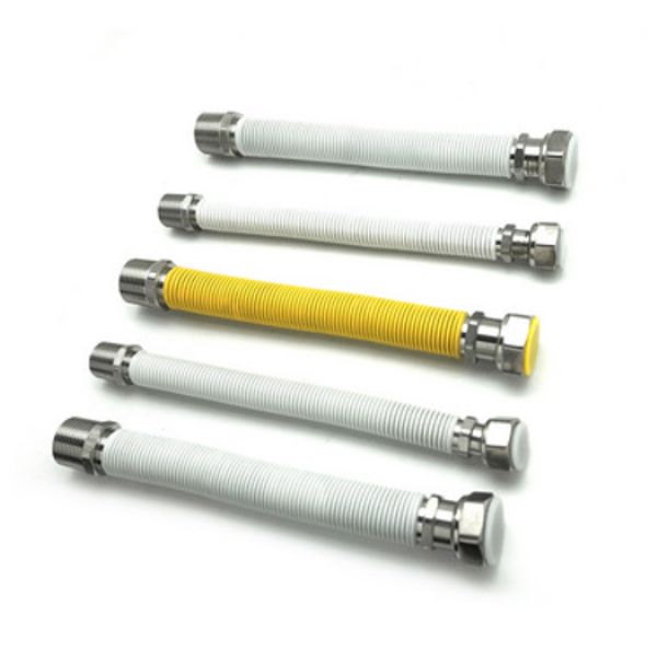 KIT 5 PZ FLESSIBILI INOX ESTENSIBILI RIVESTITI PER CALDAIE A GAS
