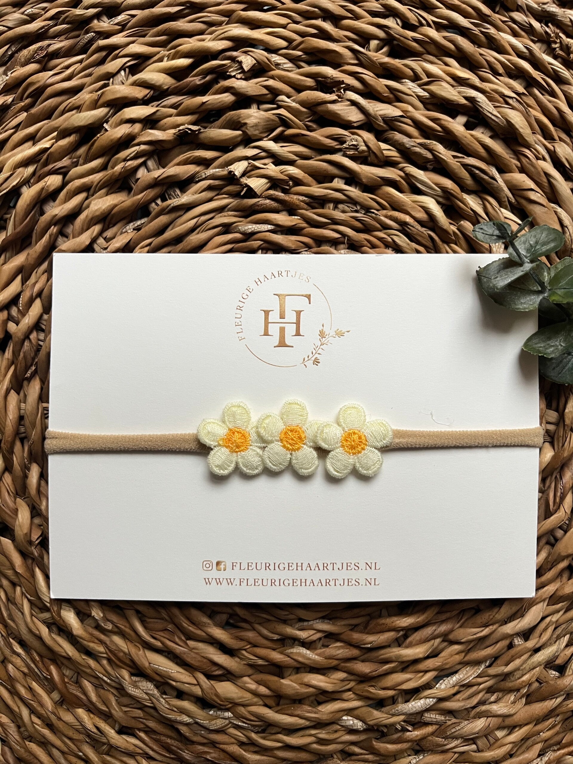 Haarband Aya wit/paars