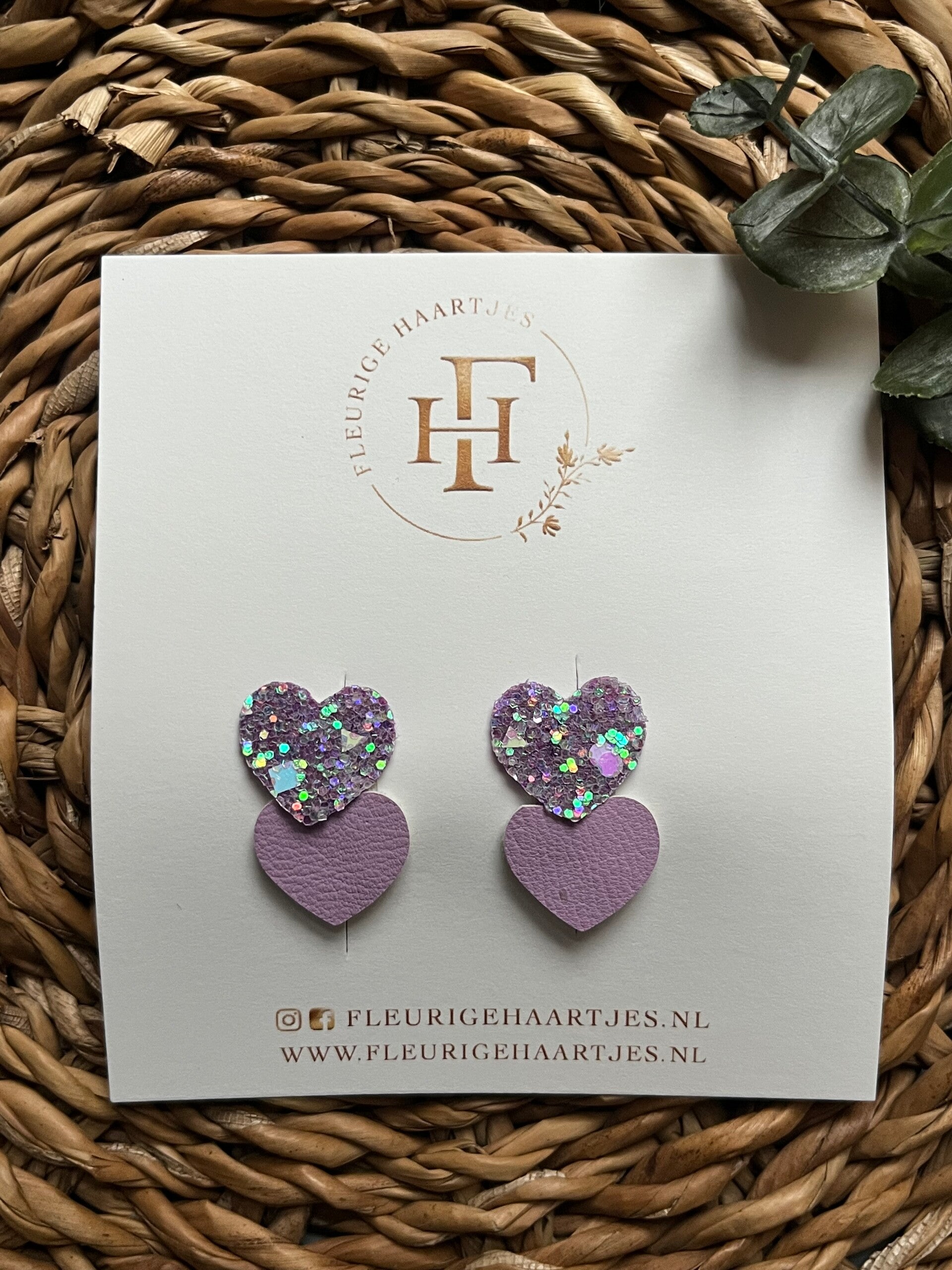 Anti slip - purple hearts