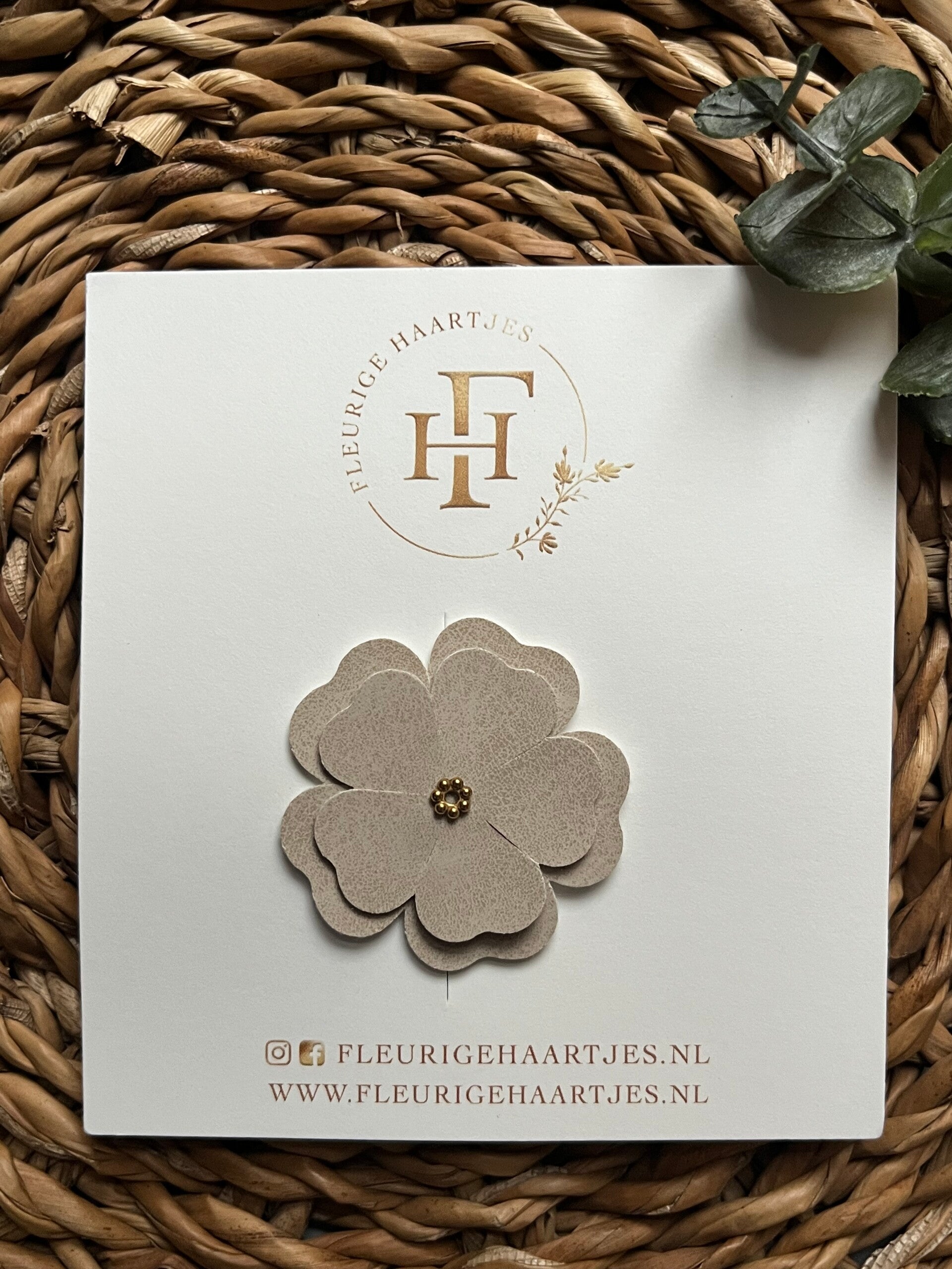 Anti slip - grote bloem Taupe