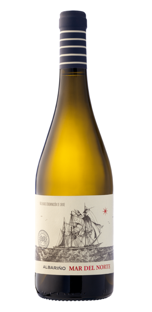 Vino Blanco Mar del Norte Albariño 750ml (Mendez Rojo - ViniGalicia Familia Bodeguera) - Rías Baixas | Club Luintra Gourmet