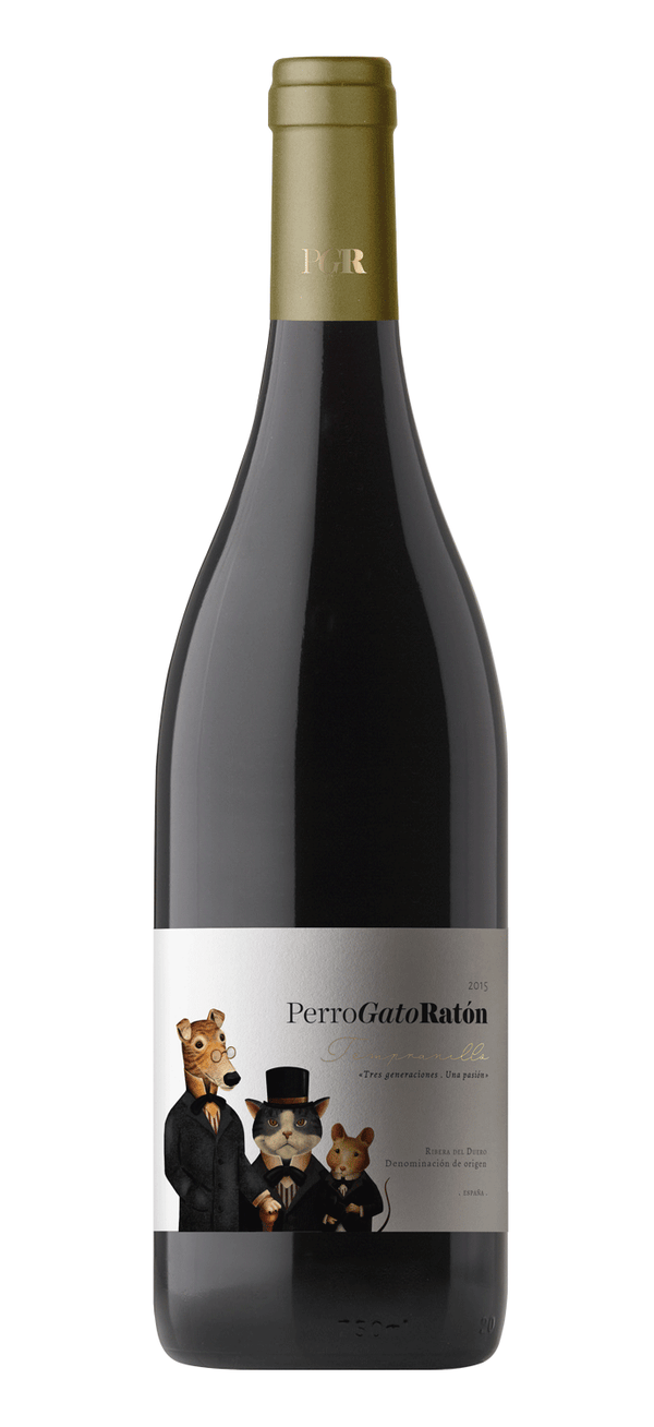 Vino Tinto Perro Gato Ratón Crianza Tempranillo - Albillo Mayor - Garnacha 750ml (Bodegas Arrocal) - Ribera de Duero